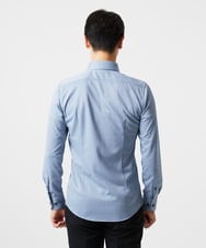 MNBAD70210 MICHEL KLEIN HOMME(ミッシェルクラン オム) 《日本製》ジャガード長袖シャツ ライトブルー
