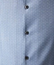 MNBAD70210 MICHEL KLEIN HOMME(ミッシェルクラン オム) 《日本製》ジャガード長袖シャツ ライトブルー
