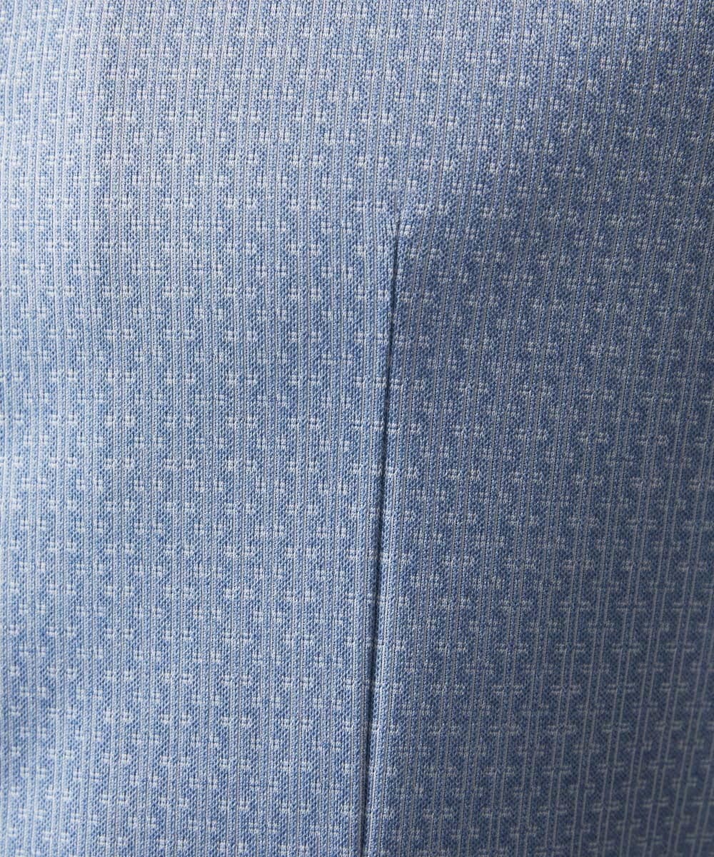 MNBAD70210 MICHEL KLEIN HOMME(ミッシェルクラン オム) 《日本製》ジャガード長袖シャツ ライトブルー