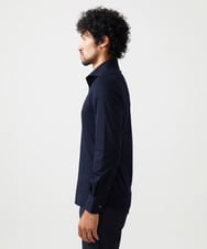 MNBAF01230 MICHEL KLEIN HOMME(ミッシェルクラン オム) シアサッカー長袖シャツ ネイビー