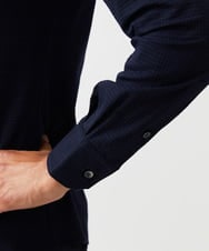 MNBAF01230 MICHEL KLEIN HOMME(ミッシェルクラン オム) シアサッカー長袖シャツ ネイビー