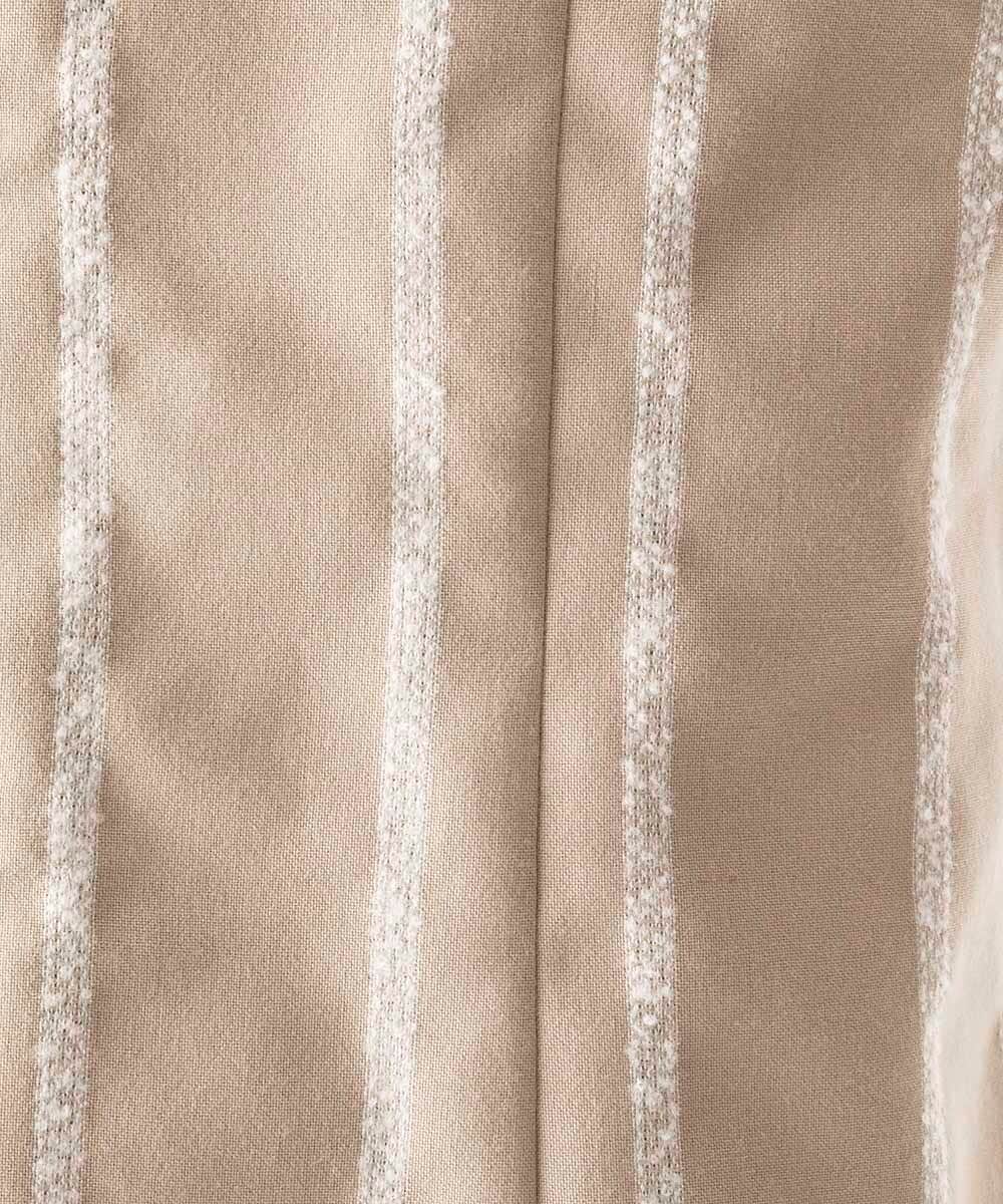 MNBAF51250 MICHEL KLEIN HOMME(ミッシェルクラン オム) ストライプ柄長袖シャツ ベージュ