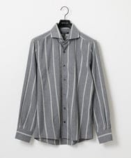 MNBAF51250 MICHEL KLEIN HOMME(ミッシェルクラン オム) ストライプ柄長袖シャツ グレー