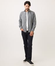 MNBAF51250 MICHEL KLEIN HOMME(ミッシェルクラン オム) ストライプ柄長袖シャツ グレー
