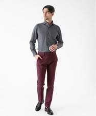 MNBAF55210 MICHEL KLEIN HOMME(ミッシェルクラン オム) 《日本製》ストライプ柄ジャージ長袖シャツ ネイビー