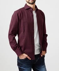 MNBAI02210 MICHEL KLEIN HOMME(ミッシェルクラン オム) 《日本製》ブロックイージーケア長袖シャツ パープル