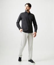 MNBAI02210 MICHEL KLEIN HOMME(ミッシェルクラン オム) 《日本製》ブロックイージーケア長袖シャツ ダークグレー