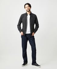 MNBAI02210 MICHEL KLEIN HOMME(ミッシェルクラン オム) 《日本製》ブロックイージーケア長袖シャツ ダークグレー