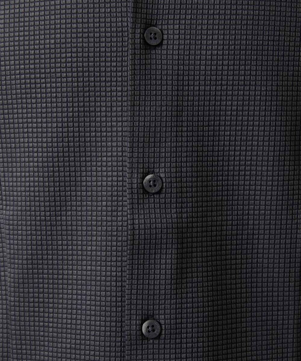 MNBAI02210 MICHEL KLEIN HOMME(ミッシェルクラン オム) 《日本製》ブロックイージーケア長袖シャツ ダークグレー