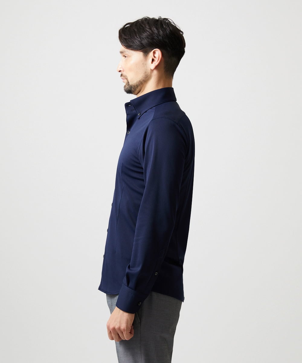 MNBAI03200 MICHEL KLEIN HOMME(ミッシェルクラン オム) 《日本製》ボタンダウン長袖シャツ ネイビー