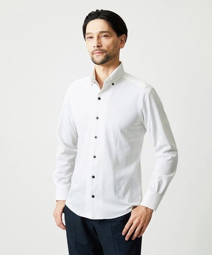 MNBAI03200 MICHEL KLEIN HOMME 《日本製》ボタンダウン長袖シャツ