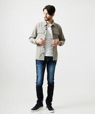 MNBAI55330 MICHEL KLEIN HOMME(ミッシェルクラン オム) ウール調シャツブルゾン ベージュ