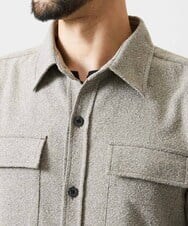 MNBAI55330 MICHEL KLEIN HOMME(ミッシェルクラン オム) ウール調シャツブルゾン ベージュ