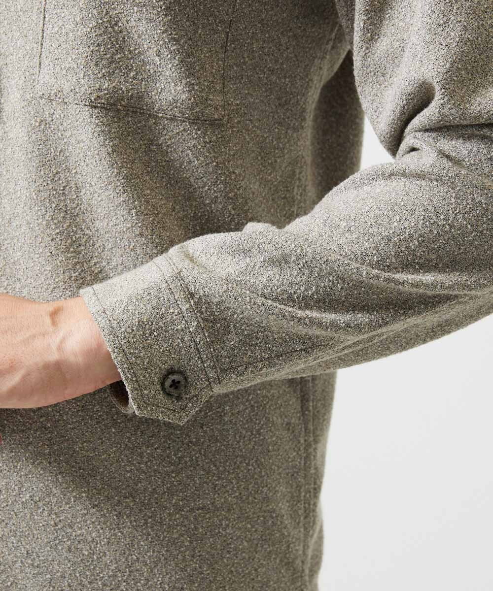 MNBAI55330 MICHEL KLEIN HOMME(ミッシェルクラン オム) ウール調シャツブルゾン ベージュ