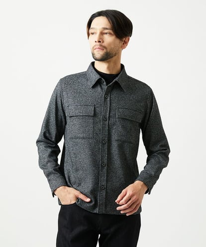 MNBAI55330 MICHEL KLEIN HOMME ウール調シャツブルゾン