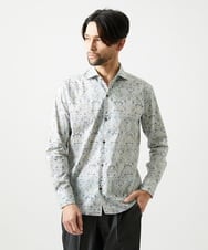 MNBAI60290 MICHEL KLEIN HOMME(ミッシェルクラン オム) 《日本製》総柄長袖シャツ カーキ