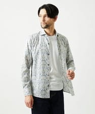 MNBAI60290 MICHEL KLEIN HOMME(ミッシェルクラン オム) 《日本製》総柄長袖シャツ カーキ
