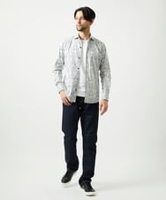 MNBAI60290 MICHEL KLEIN HOMME(ミッシェルクラン オム) 《日本製》総柄長袖シャツ カーキ