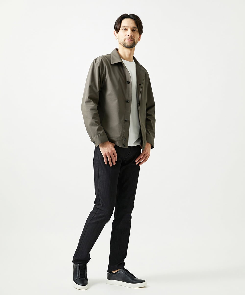 MNBAI70270 MICHEL KLEIN HOMME(ミッシェルクラン オム) 2WAYストレッチシャツブルゾン カーキ