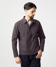 MNBAI70270 MICHEL KLEIN HOMME(ミッシェルクラン オム) 2WAYストレッチシャツブルゾン ブラウン