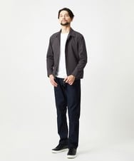 MNBAI70270 MICHEL KLEIN HOMME(ミッシェルクラン オム) 2WAYストレッチシャツブルゾン ブラウン