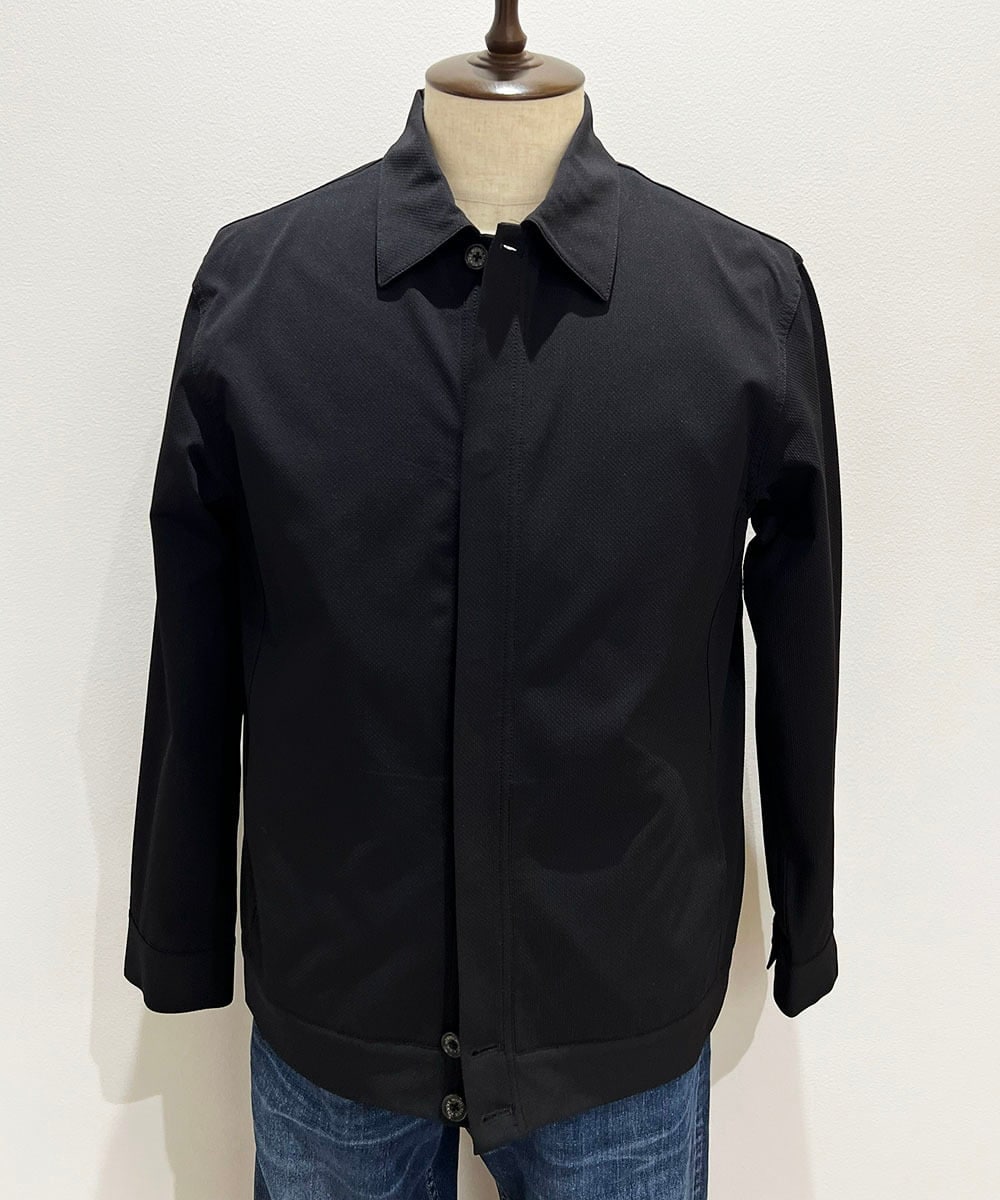 MNBAI70270 MICHEL KLEIN HOMME(ミッシェルクラン オム) 2WAYストレッチシャツブルゾン ブラック