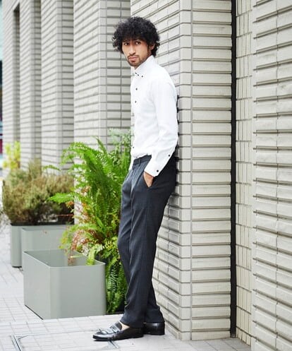 MNBAS08190 MICHEL KLEIN HOMME 【2022年モデル】イージーケアドレスシャツ