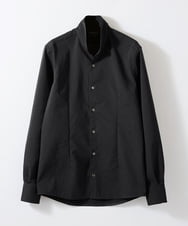 MNBAS40200 MICHEL KLEIN HOMME(ミッシェルクラン オム) 二重織りスタンドカラーシャツ ブラック(94)
