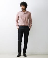 MNBAV10190 MICHEL KLEIN HOMME(ミッシェルクラン オム) 【2023年秋モデル】《日本製》ストレッチラッセルシャツ オレンジ(17)