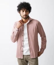MNBAV10190 MICHEL KLEIN HOMME(ミッシェルクラン オム) 【2023年秋モデル】《日本製》ストレッチラッセルシャツ オレンジ(17)