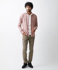 MNBAV10190 MICHEL KLEIN HOMME(ミッシェルクラン オム) 【2023年秋モデル】《日本製》ストレッチラッセルシャツ オレンジ(17)