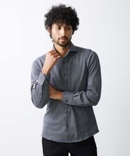 MNBAV10190 MICHEL KLEIN HOMME(ミッシェルクラン オム) 【2023年秋モデル】《日本製》ストレッチラッセルシャツ ネイビー(57)