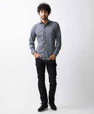 MNBAV10190 MICHEL KLEIN HOMME(ミッシェルクラン オム) 【2023年秋モデル】《日本製》ストレッチラッセルシャツ ネイビー(57)