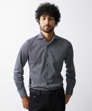 MNBAV10190 MICHEL KLEIN HOMME(ミッシェルクラン オム) 【2023年秋モデル】《日本製》ストレッチラッセルシャツ ネイビー(57)
