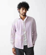 MNBAV10190 MICHEL KLEIN HOMME(ミッシェルクラン オム) 【2023年秋モデル】《日本製》ストレッチラッセルシャツ ラベンダー(60)