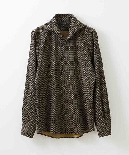 MNBAV27270 MICHEL KLEIN HOMME サークル柄ジャカードシャツ