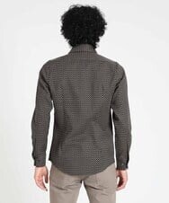MNBAV27270 MICHEL KLEIN HOMME(ミッシェルクラン オム) サークル柄ジャカードシャツ ブラック(94)