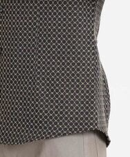 MNBAV27270 MICHEL KLEIN HOMME(ミッシェルクラン オム) サークル柄ジャカードシャツ ブラック(94)