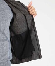 MNBAV37270 MICHEL KLEIN HOMME(ミッシェルクラン オム) ツイードシャツブルゾン ブラウン(87)