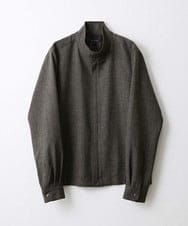 MNBAV37270 MICHEL KLEIN HOMME(ミッシェルクラン オム) ツイードシャツブルゾン ブラウン(87)