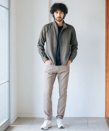 MNBAV37270 MICHEL KLEIN HOMME ツイードシャツブルゾン