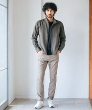 MNBAV37270 MICHEL KLEIN HOMME(ミッシェルクラン オム) ツイードシャツブルゾン ブラウン(87)