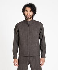 MNBAV37270 MICHEL KLEIN HOMME(ミッシェルクラン オム) ツイードシャツブルゾン ブラウン(87)