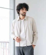 MNBAV38290 MICHEL KLEIN HOMME(ミッシェルクラン オム) フェイクレザーシャツジャケット ライトグレー(91)