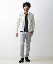 MNBAV38290 MICHEL KLEIN HOMME(ミッシェルクラン オム) フェイクレザーシャツジャケット ライトグレー(91)