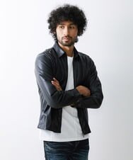 MNBAV38290 MICHEL KLEIN HOMME(ミッシェルクラン オム) フェイクレザーシャツジャケット ブラック(94)