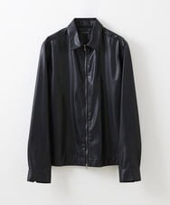 MNBAV38290 MICHEL KLEIN HOMME(ミッシェルクラン オム) フェイクレザーシャツジャケット ブラック(94)