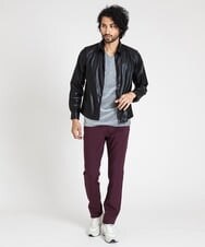 MNBAV38290 MICHEL KLEIN HOMME(ミッシェルクラン オム) フェイクレザーシャツジャケット ブラック(94)