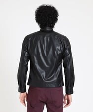 MNBAV38290 MICHEL KLEIN HOMME(ミッシェルクラン オム) フェイクレザーシャツジャケット ブラック(94)