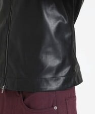 MNBAV38290 MICHEL KLEIN HOMME(ミッシェルクラン オム) フェイクレザーシャツジャケット ブラック(94)